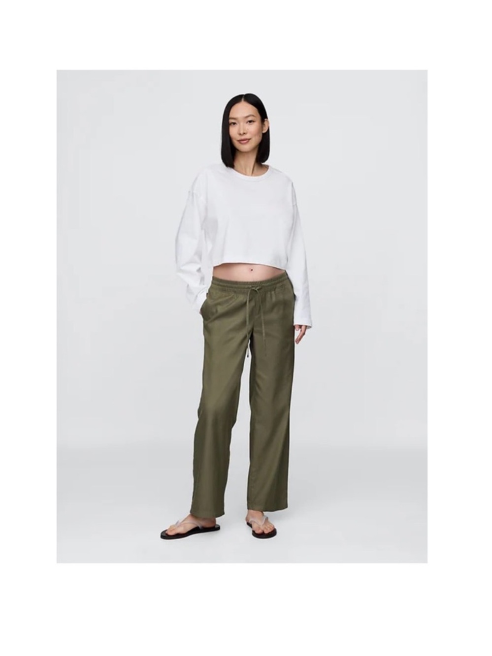 NWOT Gap Easy Maternity Wide leg Pants Sz M